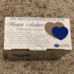 NIB Creative Memories Heart Maker Punch